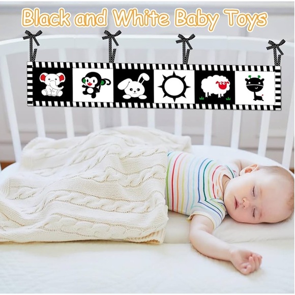 Cute Soft black and white baby toy and book - Picture 4 of 10
